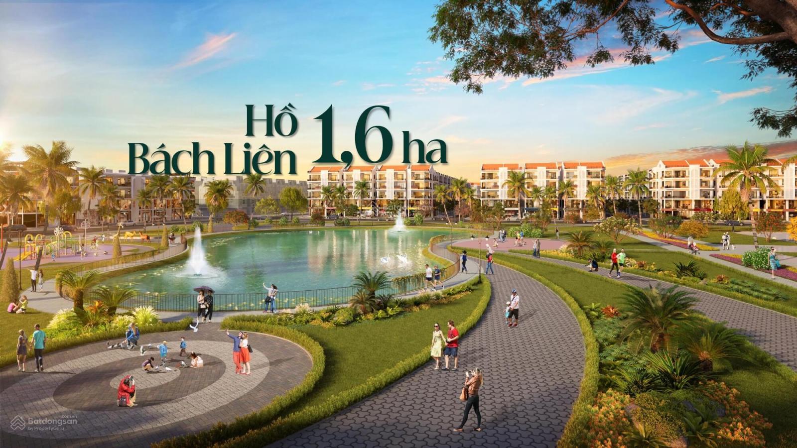 Bán lô góc mặt đường 30m view hồ Bách Liên 1,6ha giá chỉ 3xtr/m2.