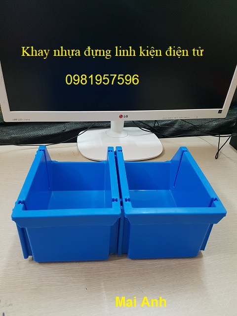 Khay nhựa đựng linh kiện điện tử A6 kích thước 240 x 155 x 125 mm