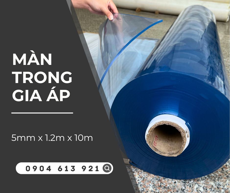 Màng nhựa PVC trong suốt 2mm làm rèm ngăn lạnh