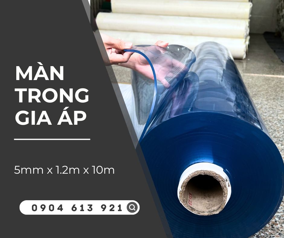 Màng nhựa PVC trong suốt 2mm làm rèm ngăn lạnh