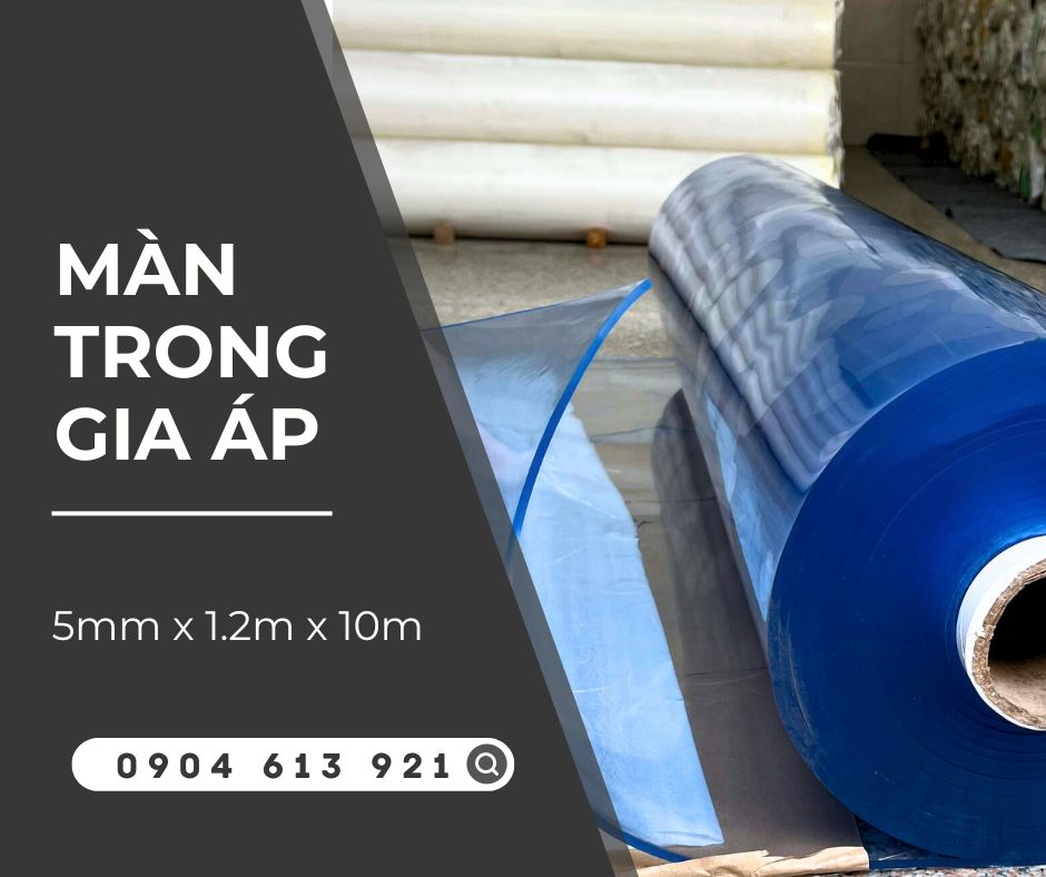 Màng nhựa PVC trong suốt 2mm làm rèm ngăn lạnh