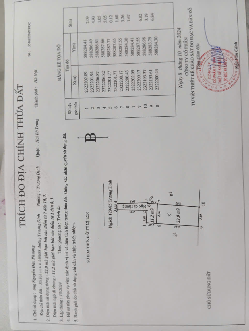 Gia đình cần bán nhà 1 tầng diện tích 22m2 ngõ 129 Trương Định- Hai