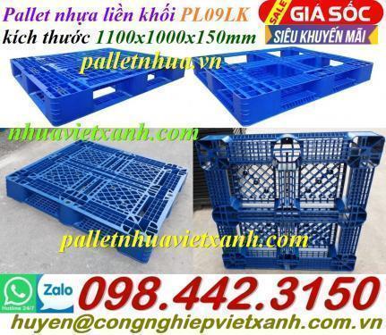 Pallet nhựa PL09LK – 1100x1100x150mm
