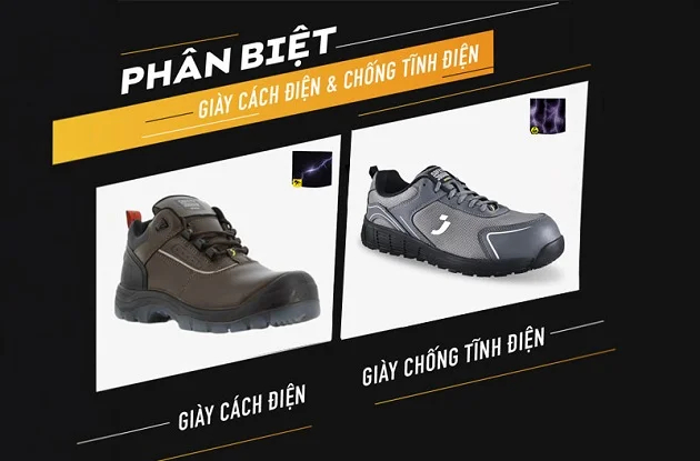 Phân biệt giày chống tĩnh điện và giày cách điện