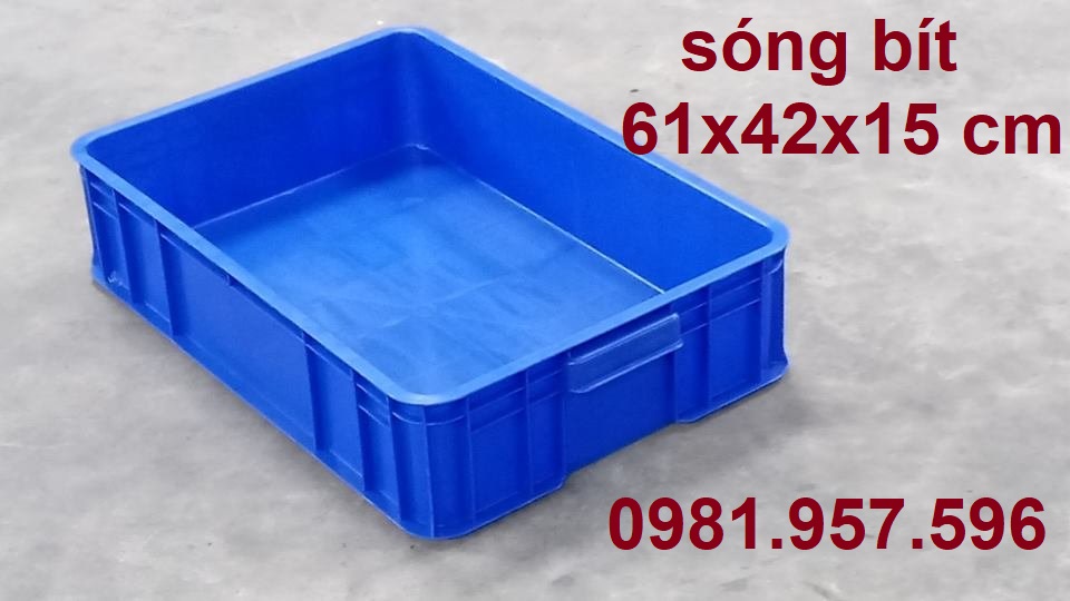 Sóng bít 61x42x15 cm loại có nắp, khay nhựa đặc dày dặn, bền đẹp