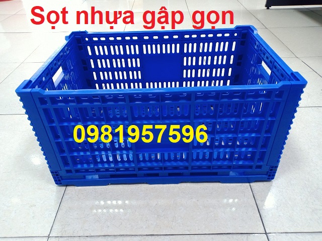 Thùng nhựa gập gọn, sọt nhựa nguyên sinh không pha tạp tại Hà Nội