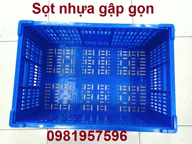 Thùng nhựa gập gọn, sọt nhựa nguyên sinh không pha tạp tại Hà Nội