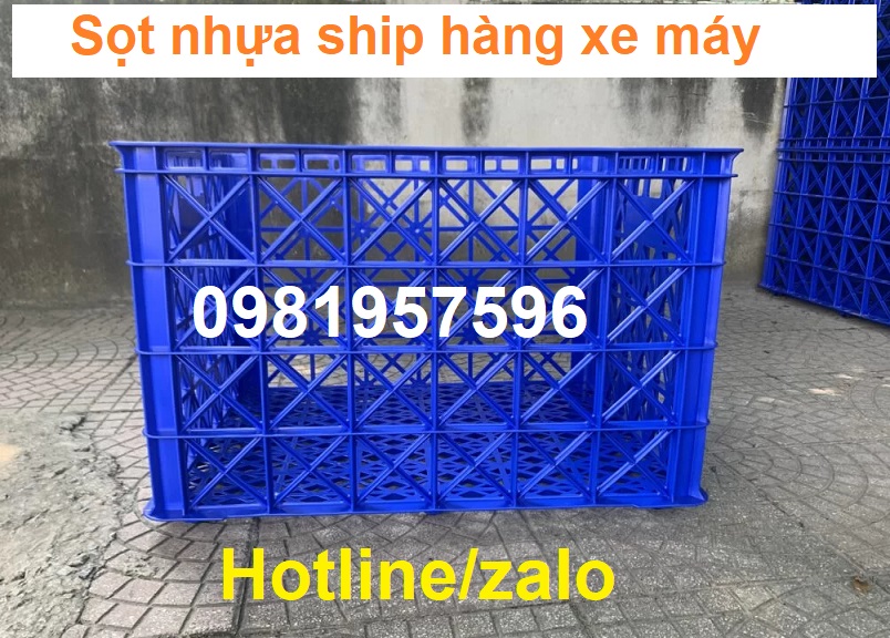 Sọt nhựa chở hàng xe máy, sọt đựng hàng shipper