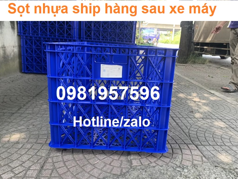 Sọt nhựa chở hàng xe máy, sọt đựng hàng shipper