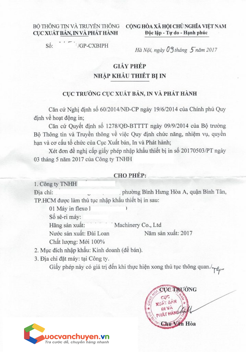 Thủ tục nhập khẩu máy in, máy photocopy