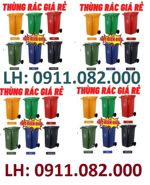  Thùng rác hàng mới về giá rẻ sỉ và lẻ- thùng rác 120l 240l màu xanh