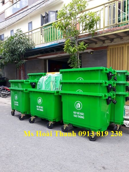 Phân phối xe gom rác đô thị 660 lít giá tốt 