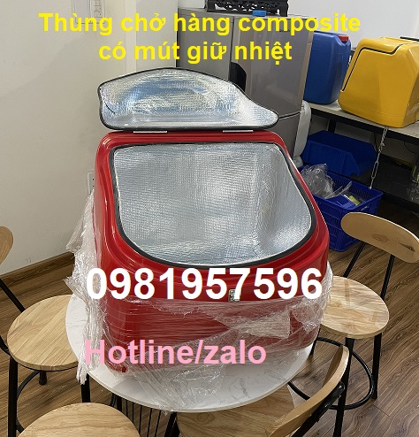 Thùng chở hàng composite dùng để chở hàng, ship hàng sau xe máy