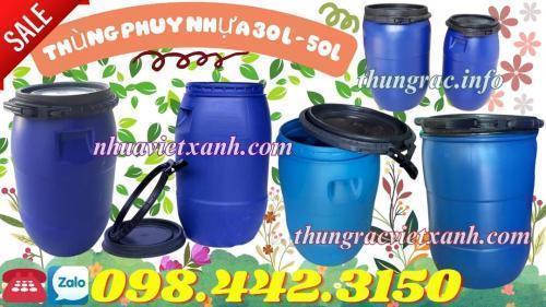 Thùng phuy nhựa 30 lít và 50 lít giá rẻ 