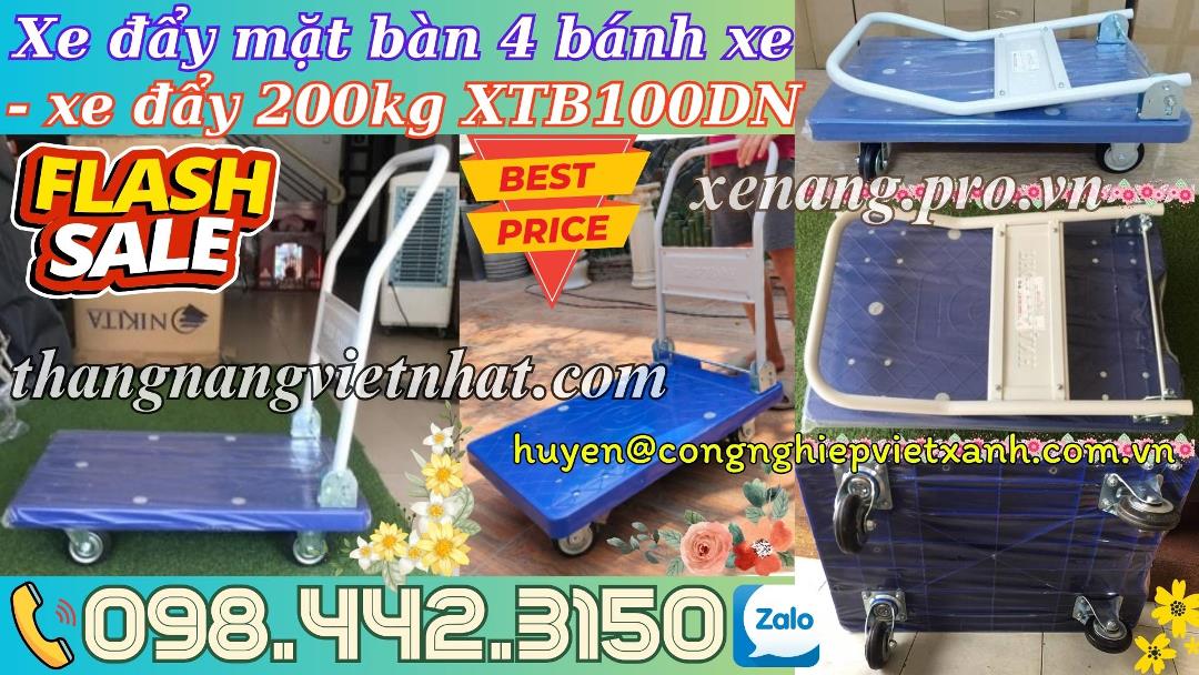 Xe đẩy hàng sàn nhựa 200kg XTB100DN