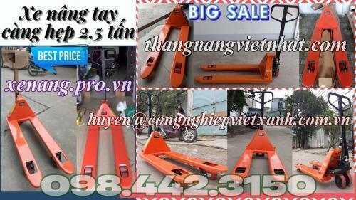 Xe nâng tay 2500kg càng hẹp AC25S