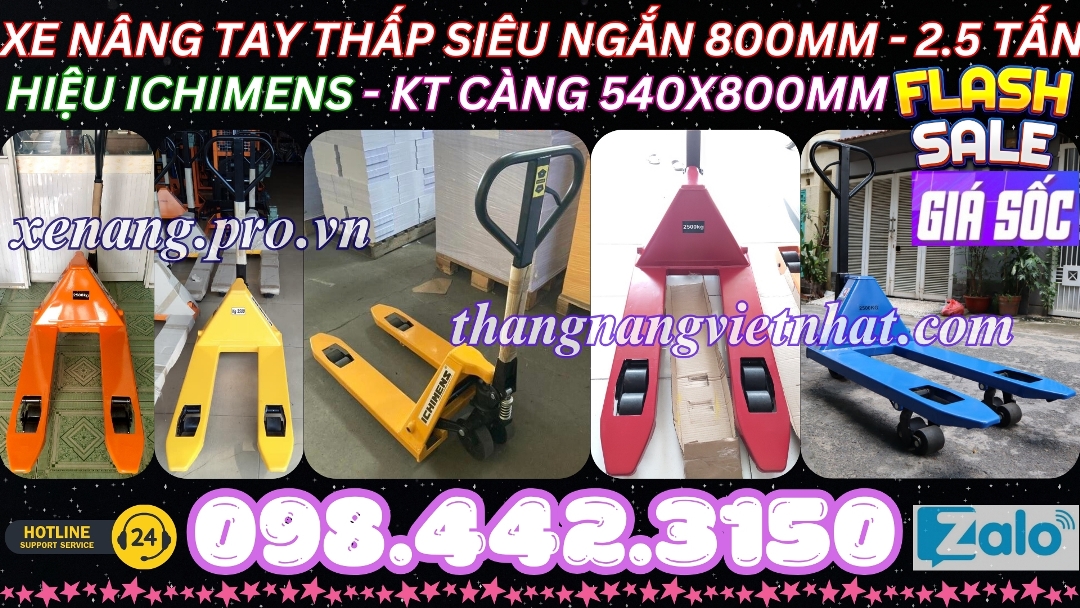 Xe nâng tay siêu ngắn 800mm XT540-800-2.5T ICHIMENS