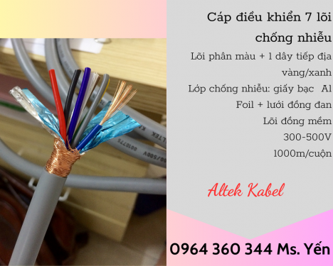 Dây cáp điều khiển, dây cáp tín hiệu bọc lưới chống nhiễu 