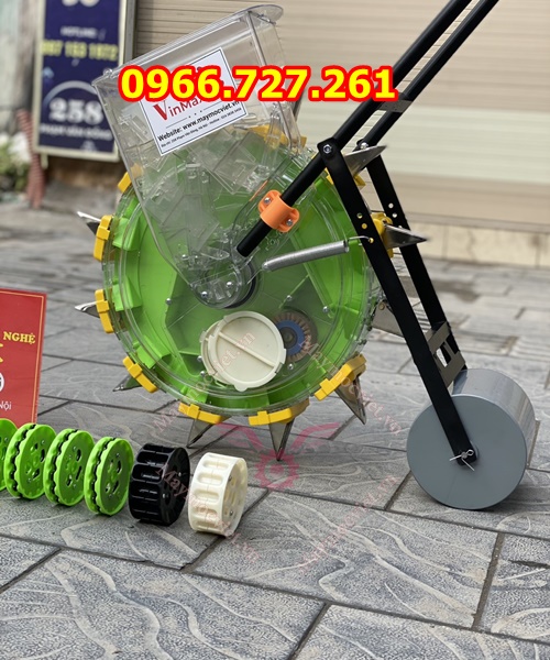 Máy gieo hạt mini  989 đẩy tay tự động 12 răng