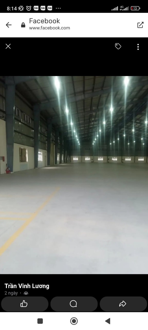 Cho Thuê Kho Xưởng KCN Bến Lức - Diện Tích 3.000m2 - Giá 65.000