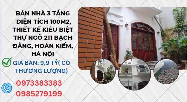 Chính chủ bán nhà 3 tầng thiết kế kiểu Biệt Thự ngõ 211 Bạch Đằng,