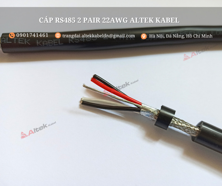 Cáp RS485 2 Pair 22 AWG hãng Altek Kabel nhập khẩu giá sản xuất