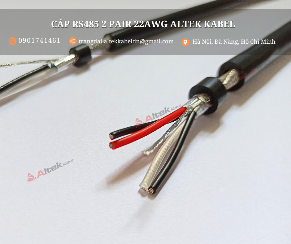 Cáp RS485 2 Pair 22 AWG hãng Altek Kabel nhập khẩu giá sản xuất