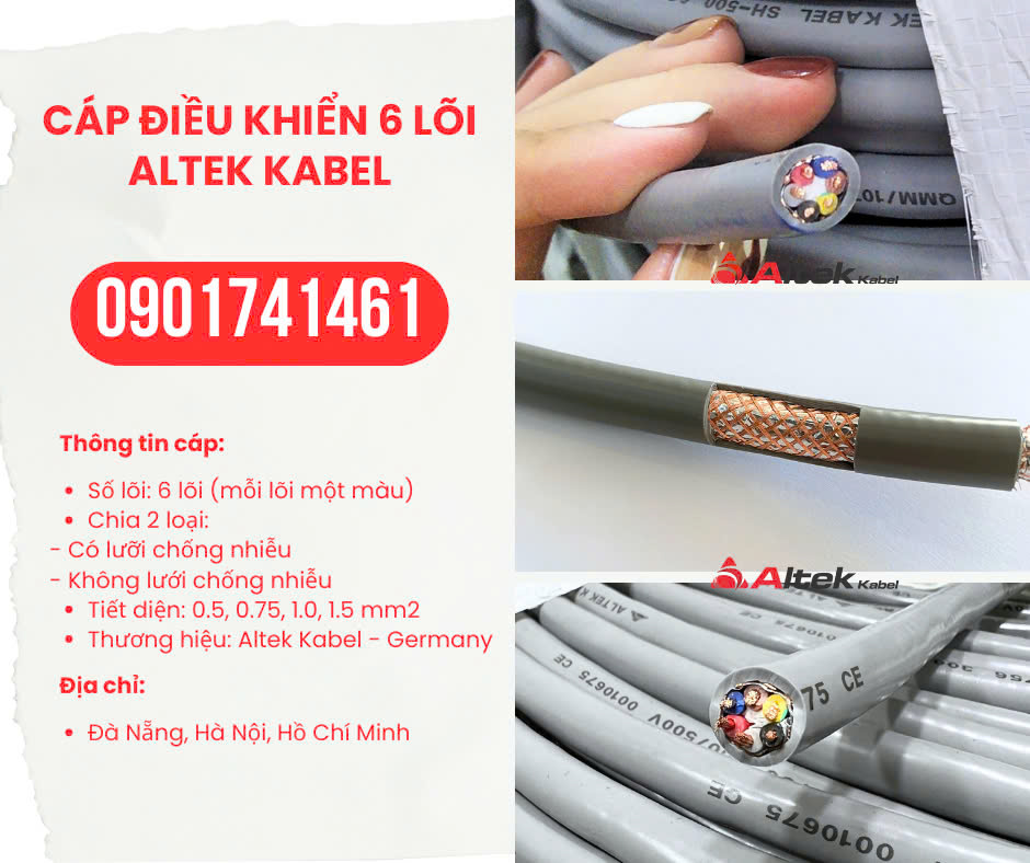 Nhà phân phối cáp điều khiển 6 lõi Altek Kabel Đà Nẵng