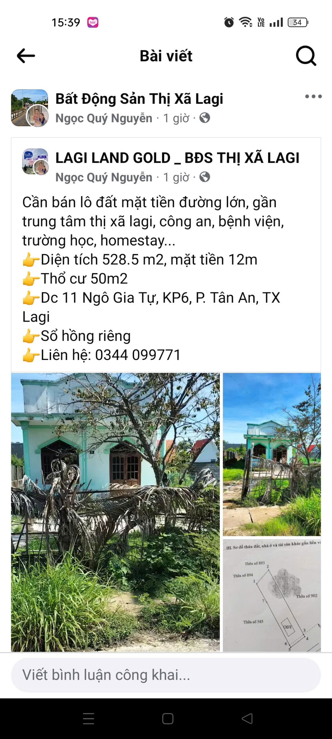 Chính Chủ Cần Bán Lô Đất KP6, P. Tân An, TX Lagi  Bình Thuận