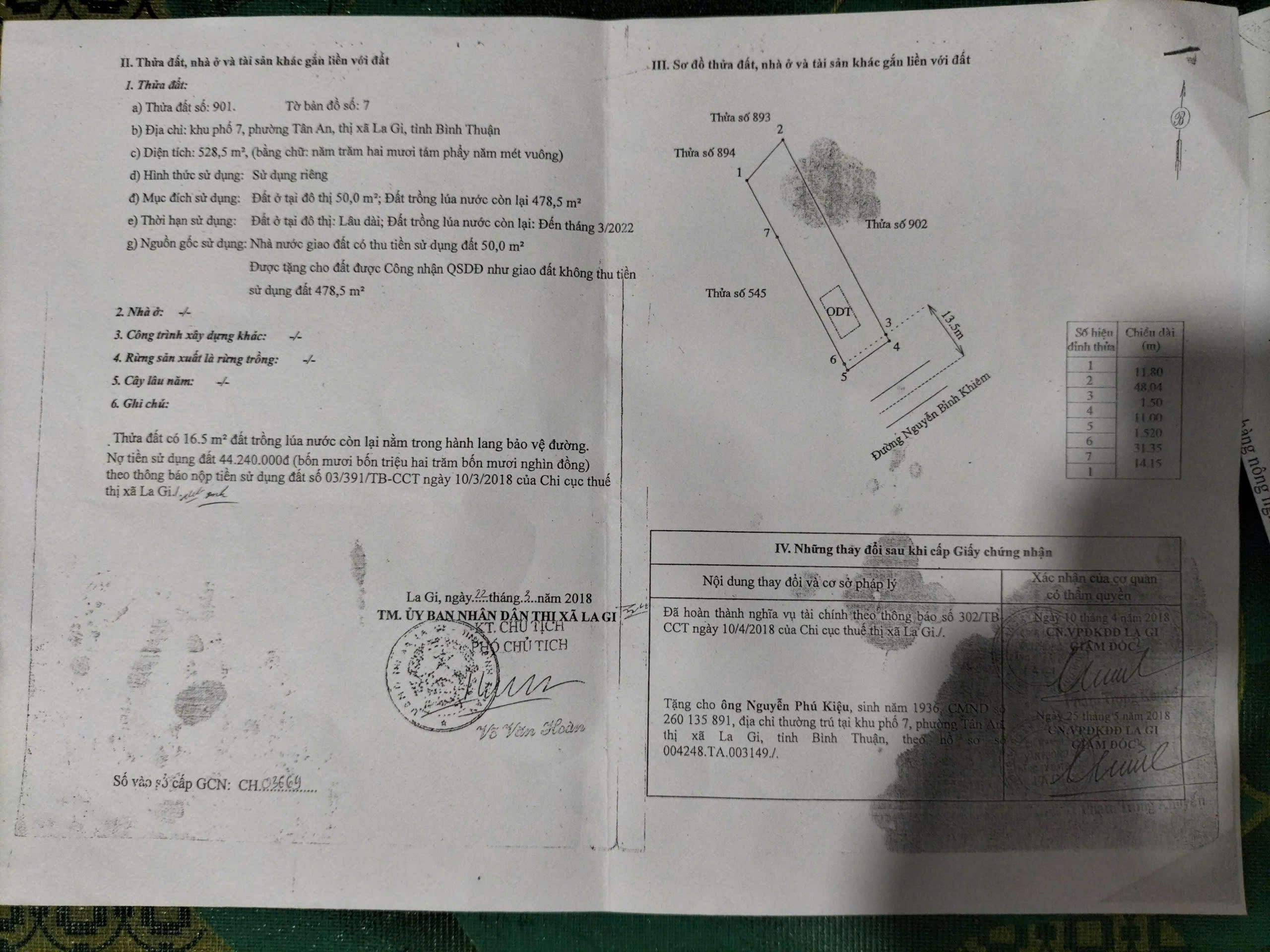 Chính Chủ Cần Bán Lô Đất KP6, P. Tân An, TX Lagi  Bình Thuận